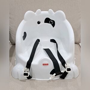 Fisher Price Cow Themed Booster Chair with Straps- PLEASE READ
